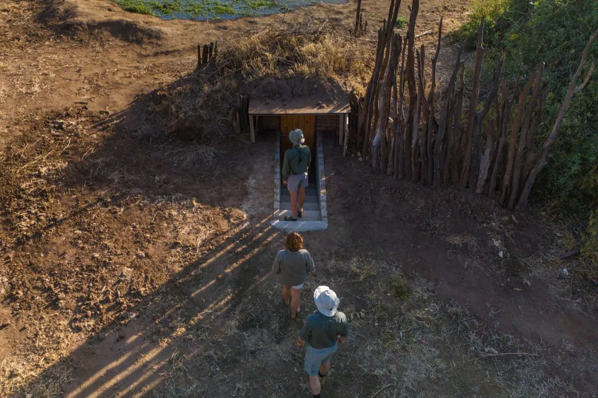 Hideaways Mhara River Camp Game Viewing and Bird Watching Hide in Mana Pools Zimbabwe